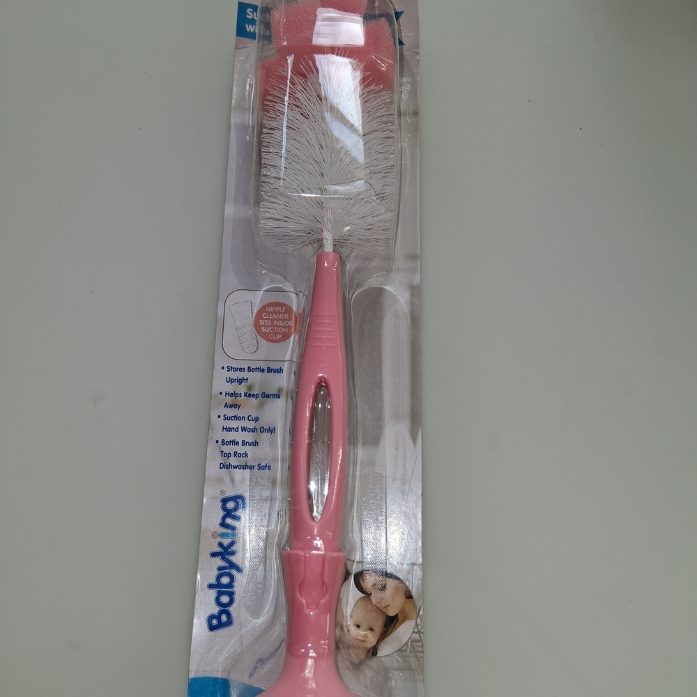 Pink Bottle Cleaning Brush